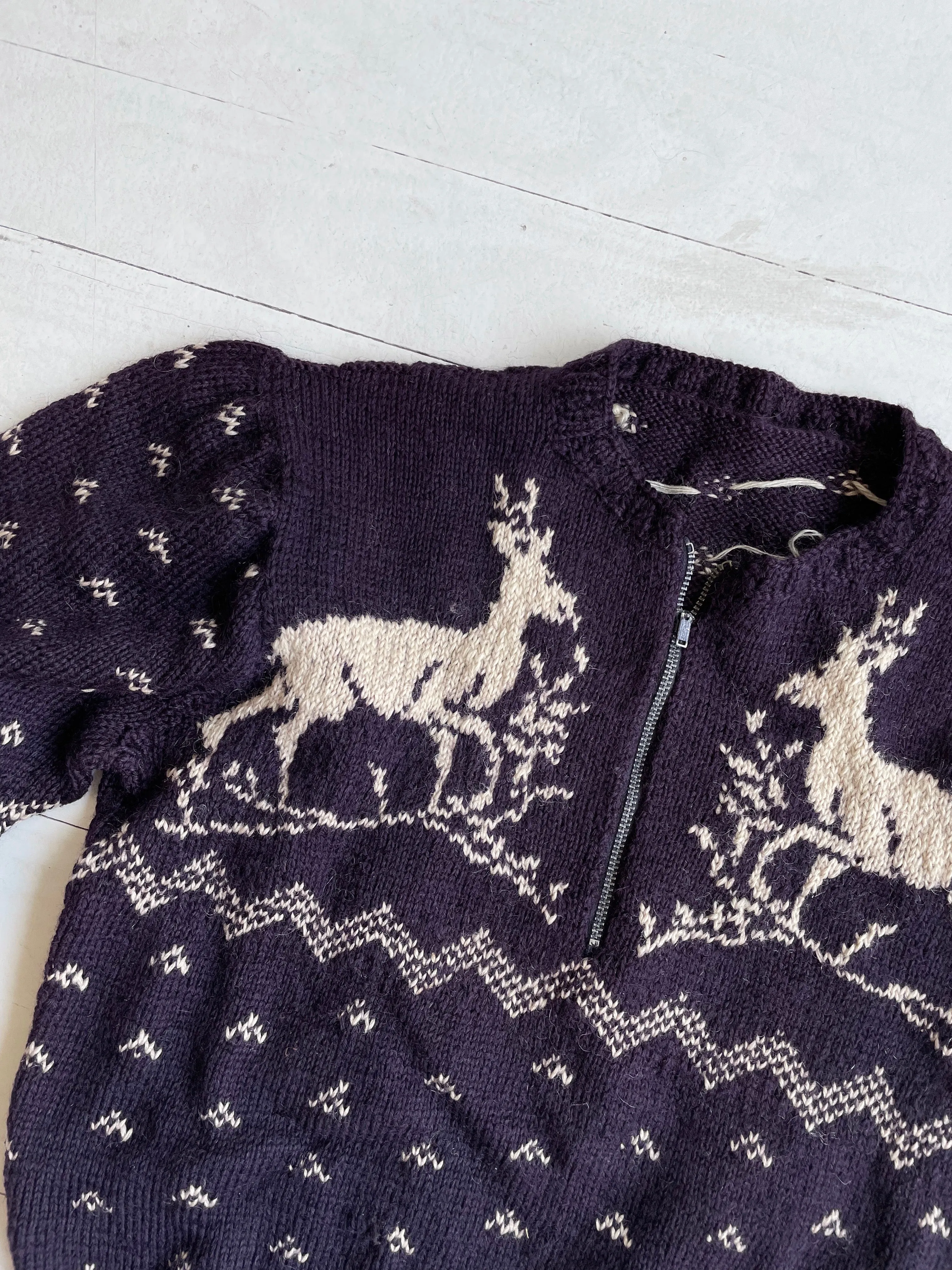 1930s Wool Stag Sweater