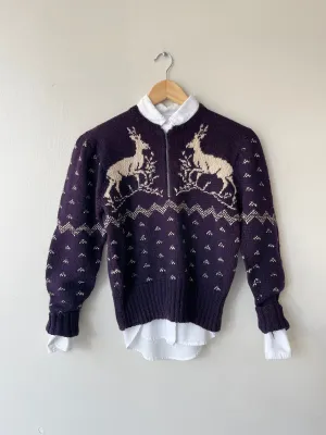 1930s Wool Stag Sweater