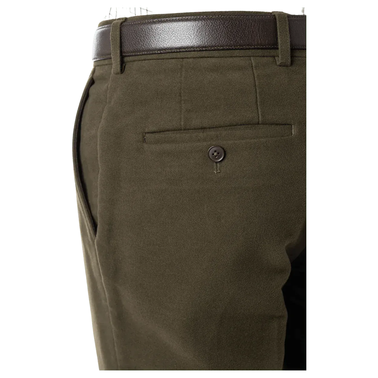 40% OFF GURTEEN Epsom Moleskin Trousers - Olive - 36 REGULAR