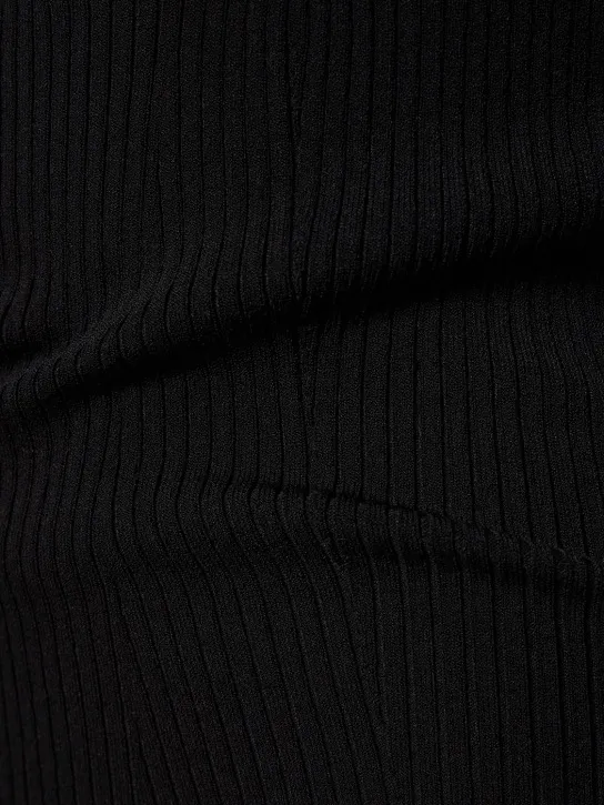 Alberta Ferretti   Ribbed stretch viscose sweater 