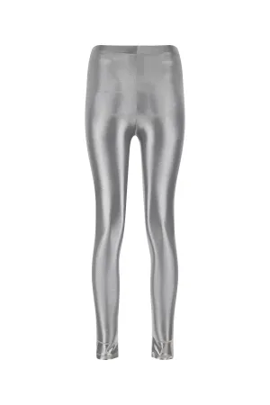 Alessandra Rich Stretch-Fit Metallic High Waist Leggings