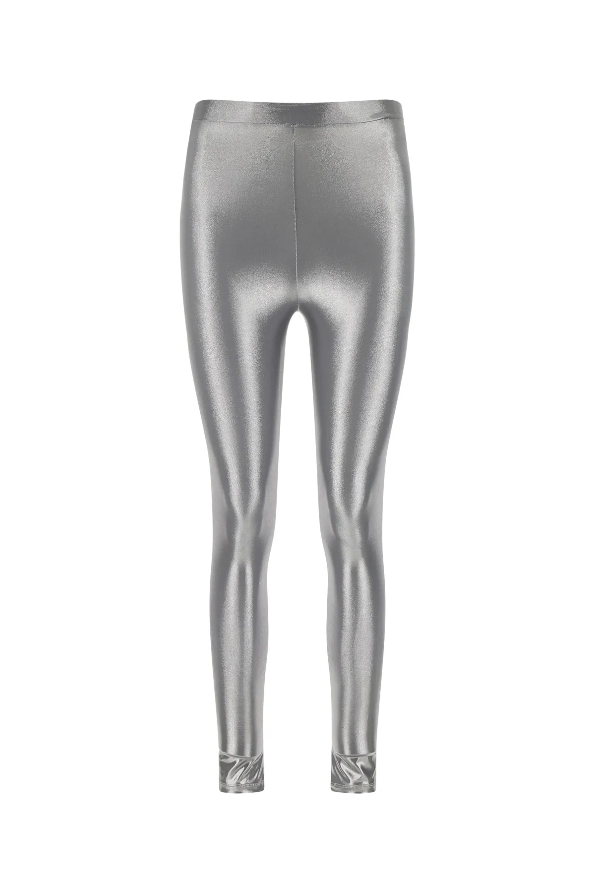 Alessandra Rich Stretch-Fit Metallic High Waist Leggings