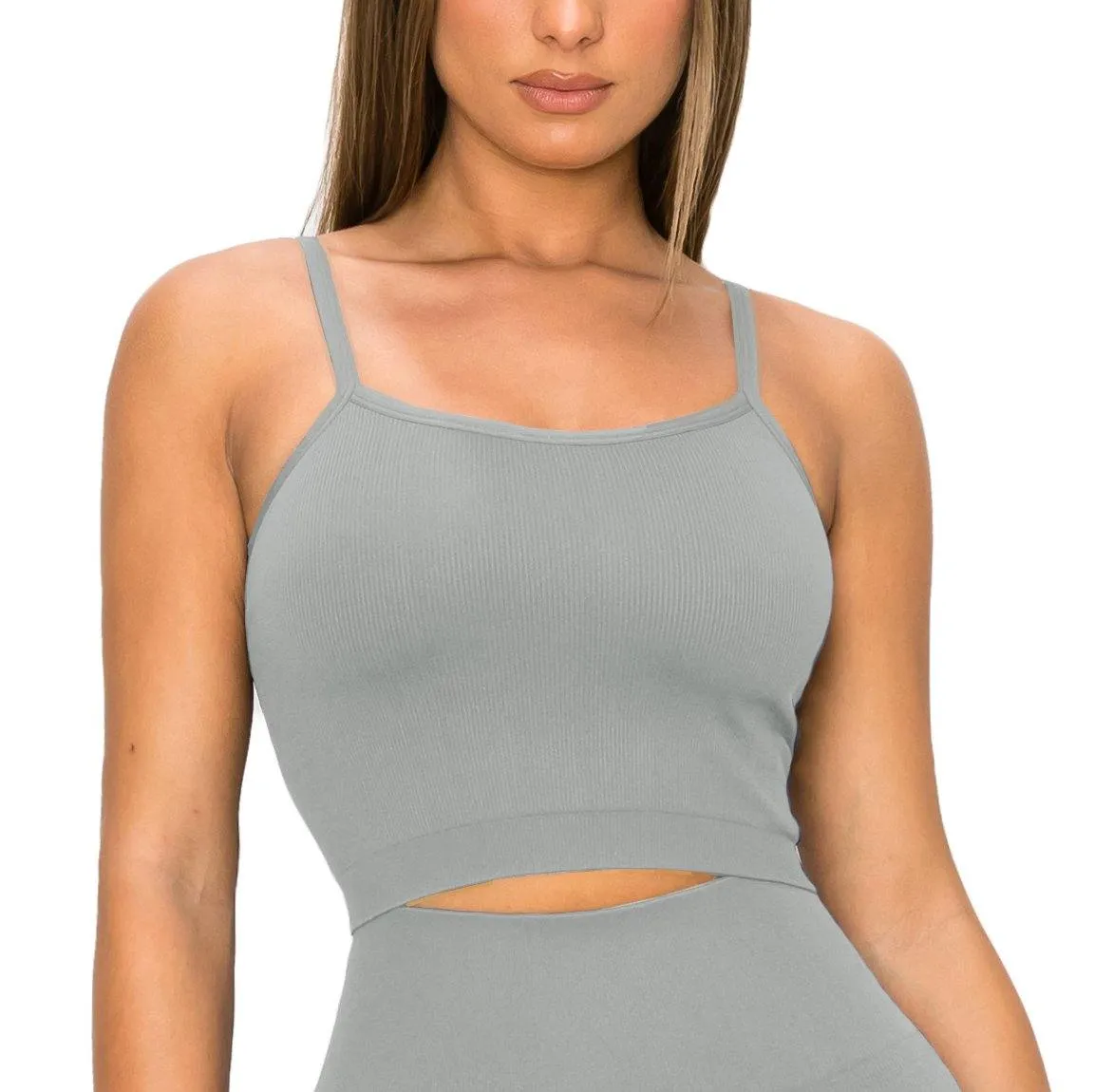 ALWAYS Women's Seamless Tank Top – Active Summer Cami Crop Top