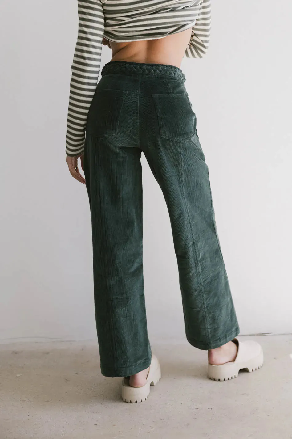 Ariella Corduroy Pants in Teal - FINAL SALE