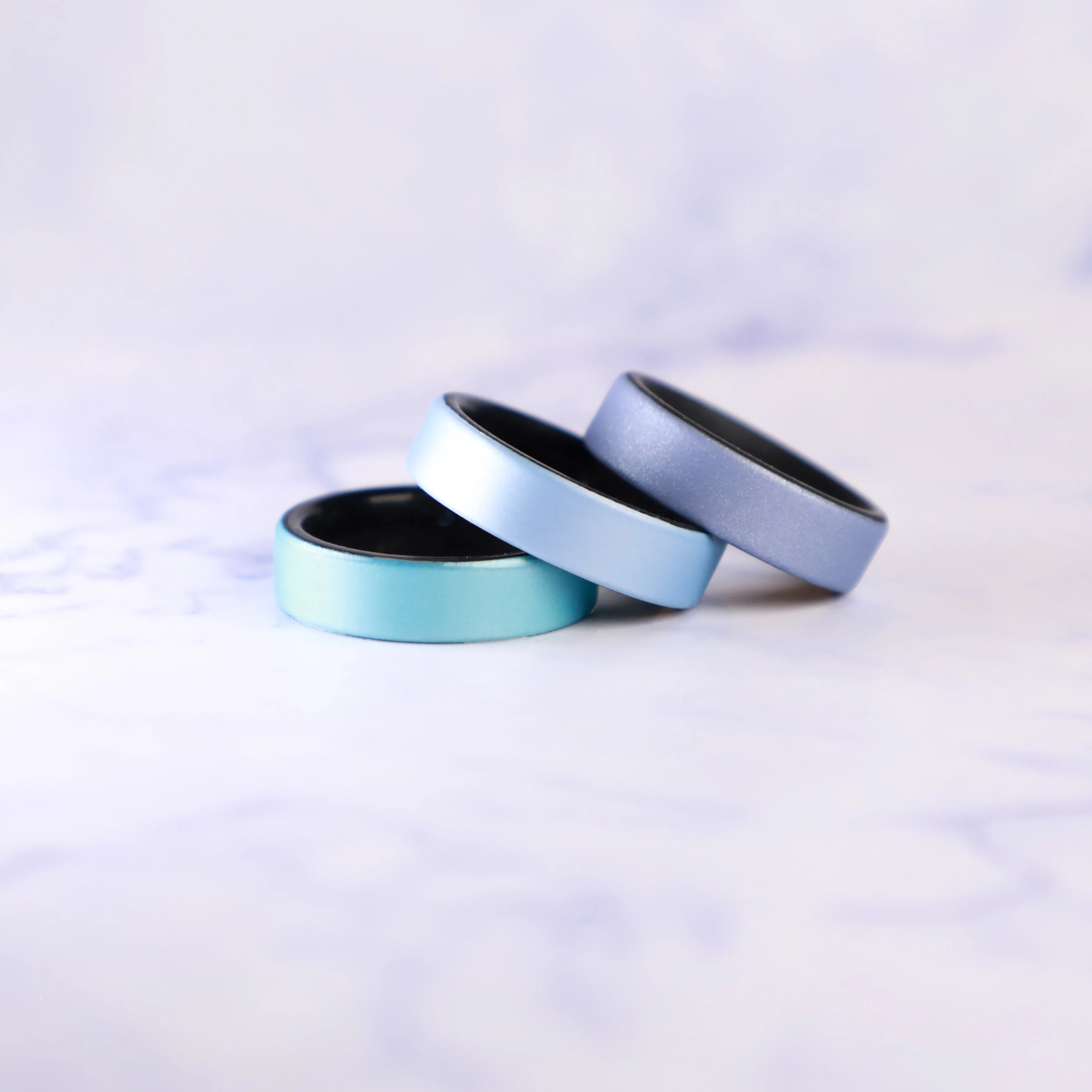 Baby Blue Dual Layer Breathable Silicone Ring