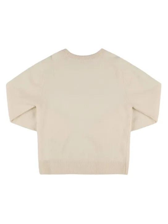 Balmain   Logo wool blend knit sweater 