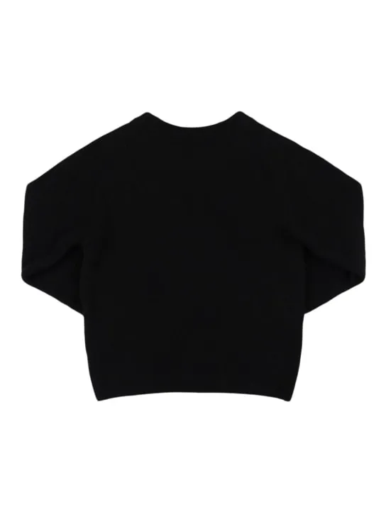 Balmain   Logo wool blend knit sweater 