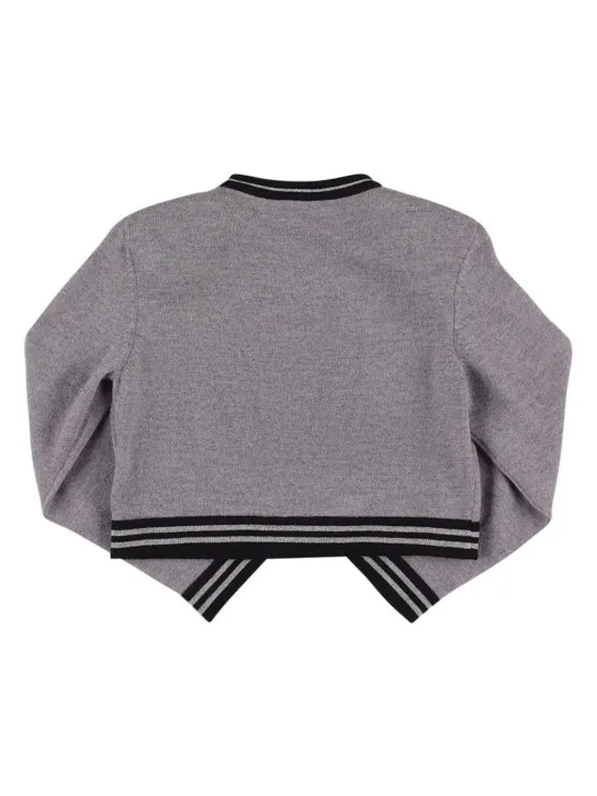 Balmain   Logo wool knit sweater 