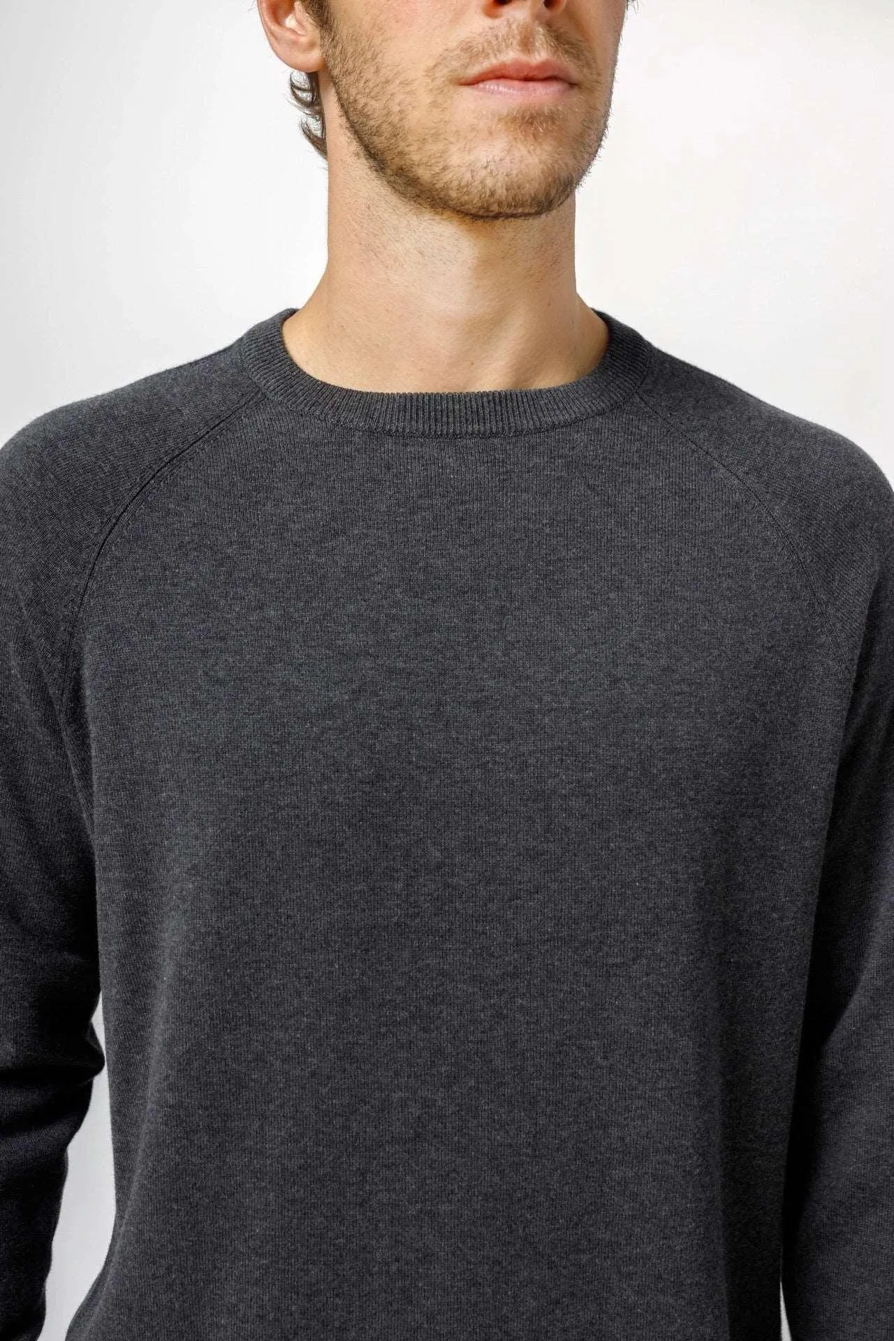 Bamboo Contrast Stripe Crew Neck Sweater