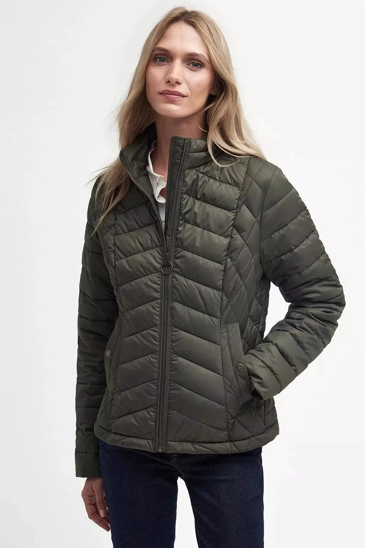 Barbour new Quilted Clematis Jacket in Olive Green LQU1734GN91