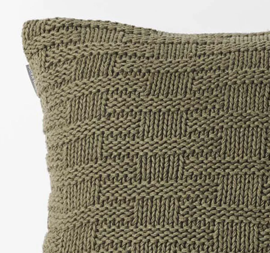 Basket Weave 50x50cm Filled Cushion Khaki