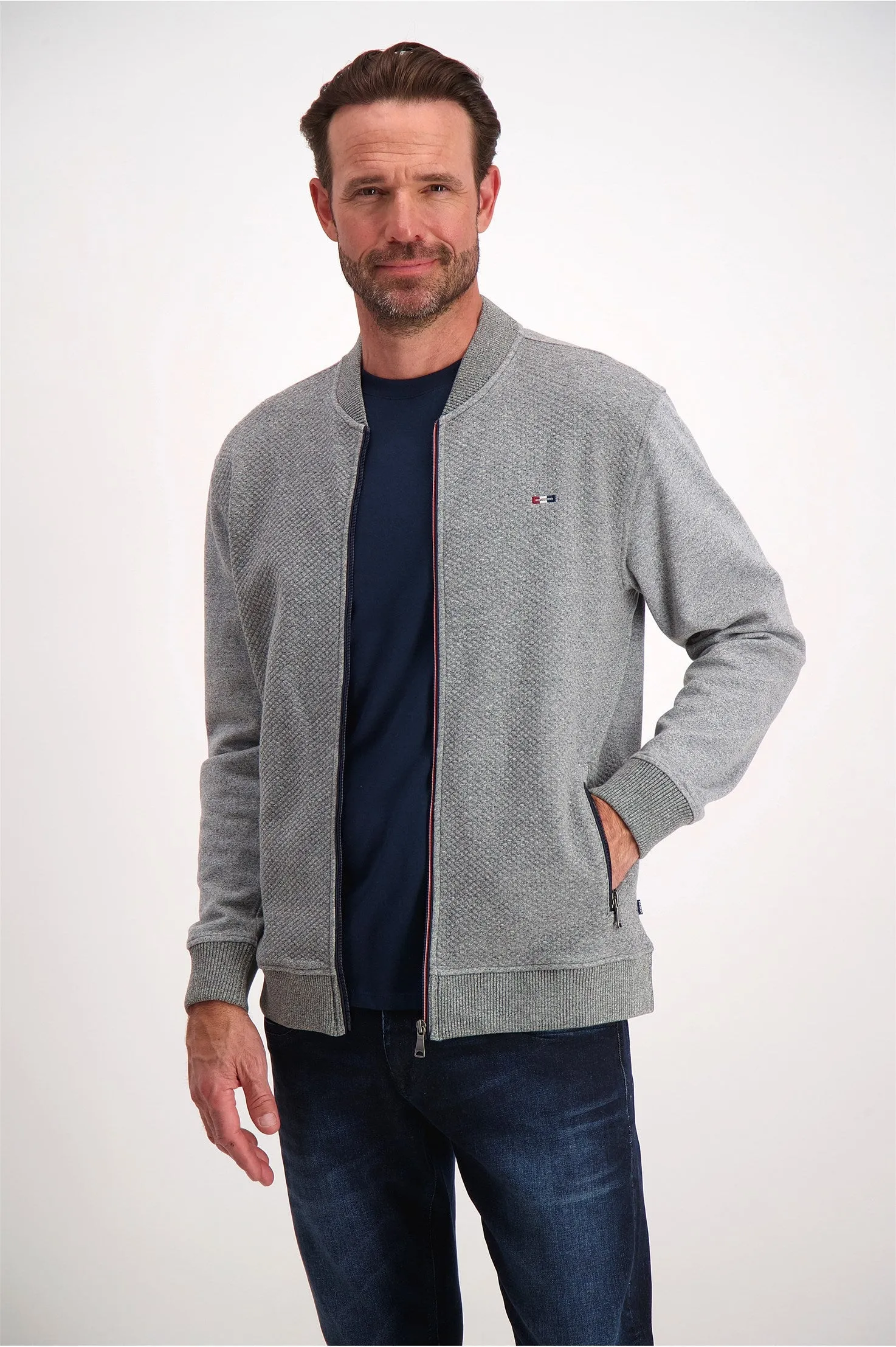 Bison sweat cardigan med lynlås (M - 3XL)