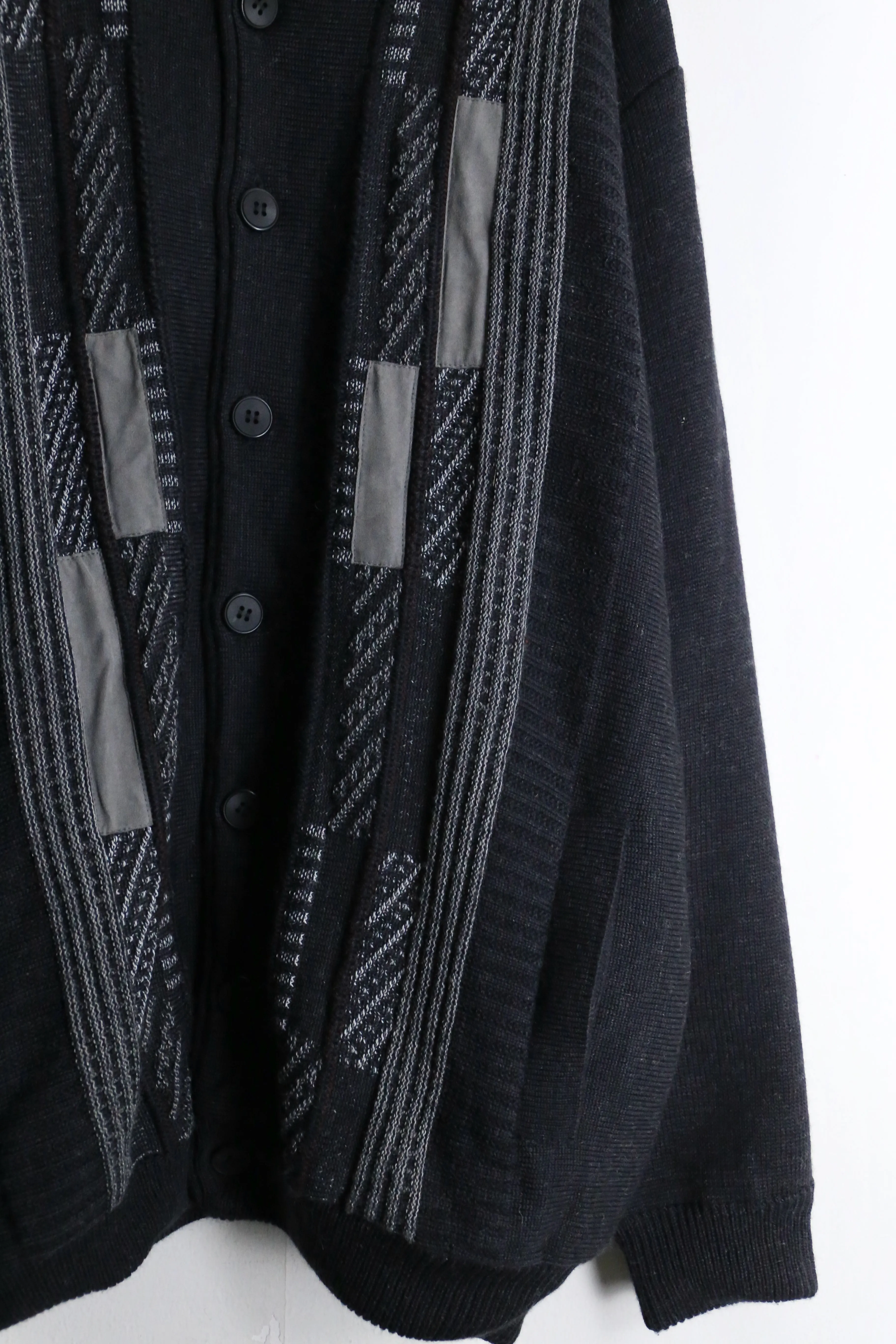 black tone knit blouson