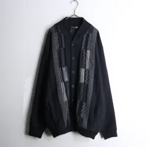 black tone knit blouson