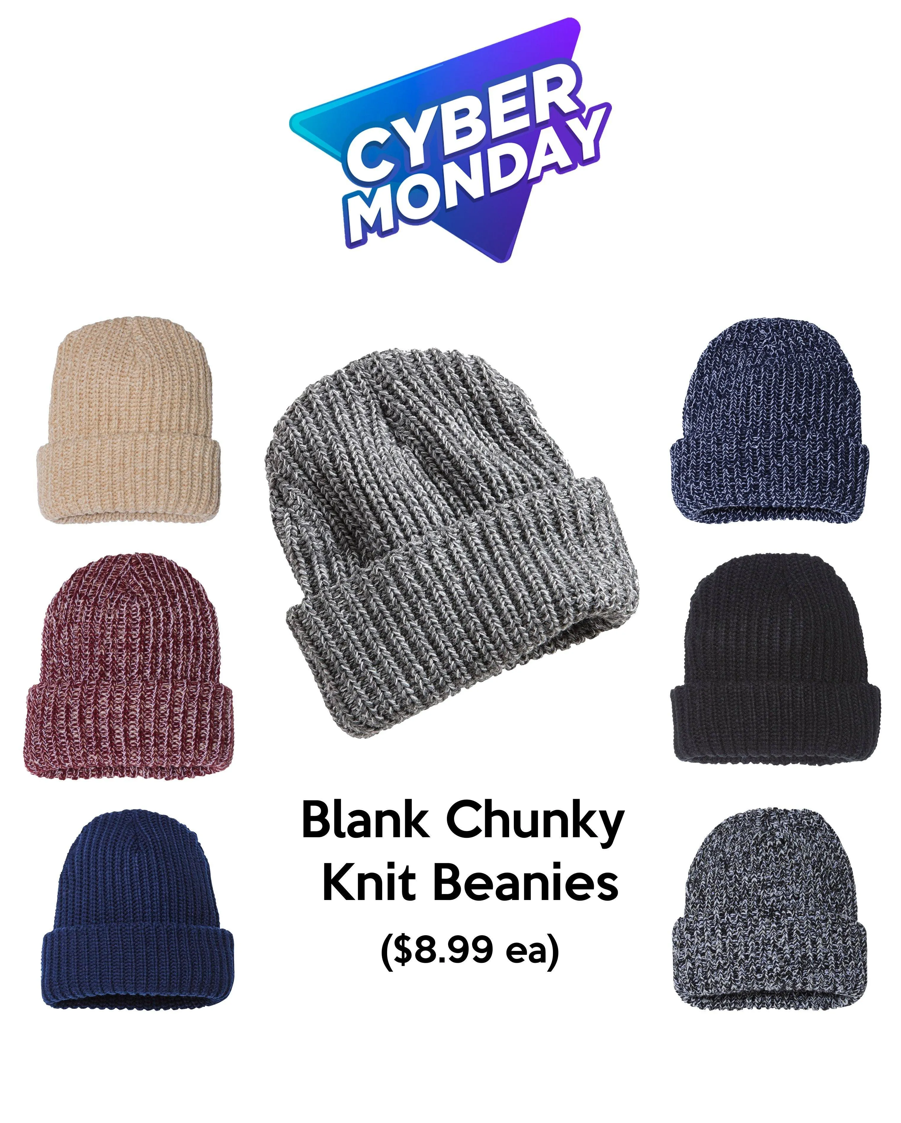 Blank Chunky Knit Beanie