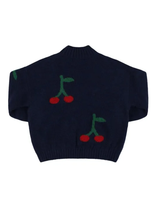 Bobo Choses   Cherry jacquard knit sweater 