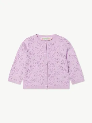 Bonpoint Baby Girls Clayel Cardigan in Lilac