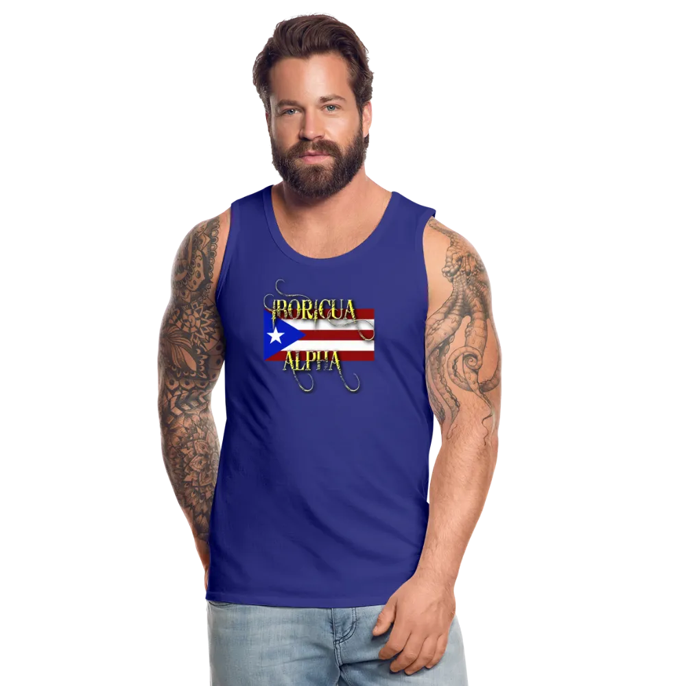 Boricua Alpha Puerto Rico Flag Premium Tank (Small-3XL)