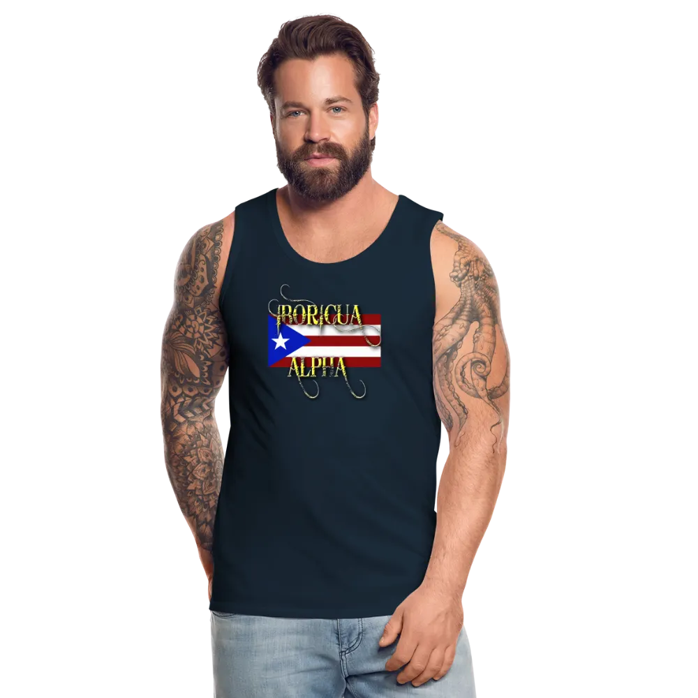 Boricua Alpha Puerto Rico Flag Premium Tank (Small-3XL)