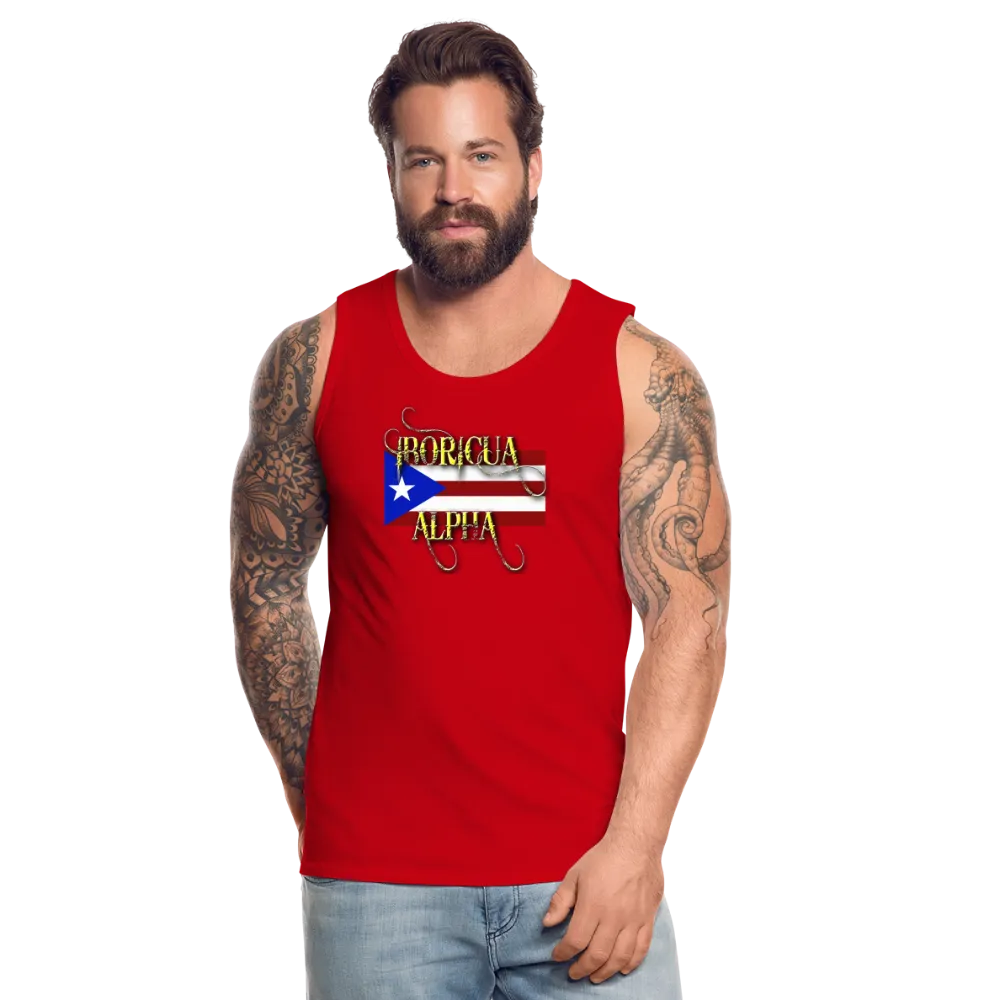 Boricua Alpha Puerto Rico Flag Premium Tank (Small-3XL)