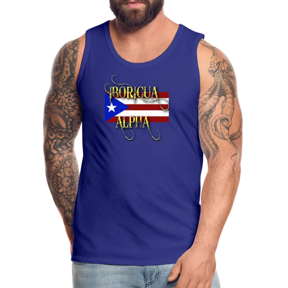 Boricua Alpha Puerto Rico Flag Premium Tank (Small-3XL)