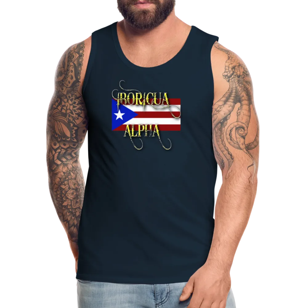 Boricua Alpha Puerto Rico Flag Premium Tank (Small-3XL)