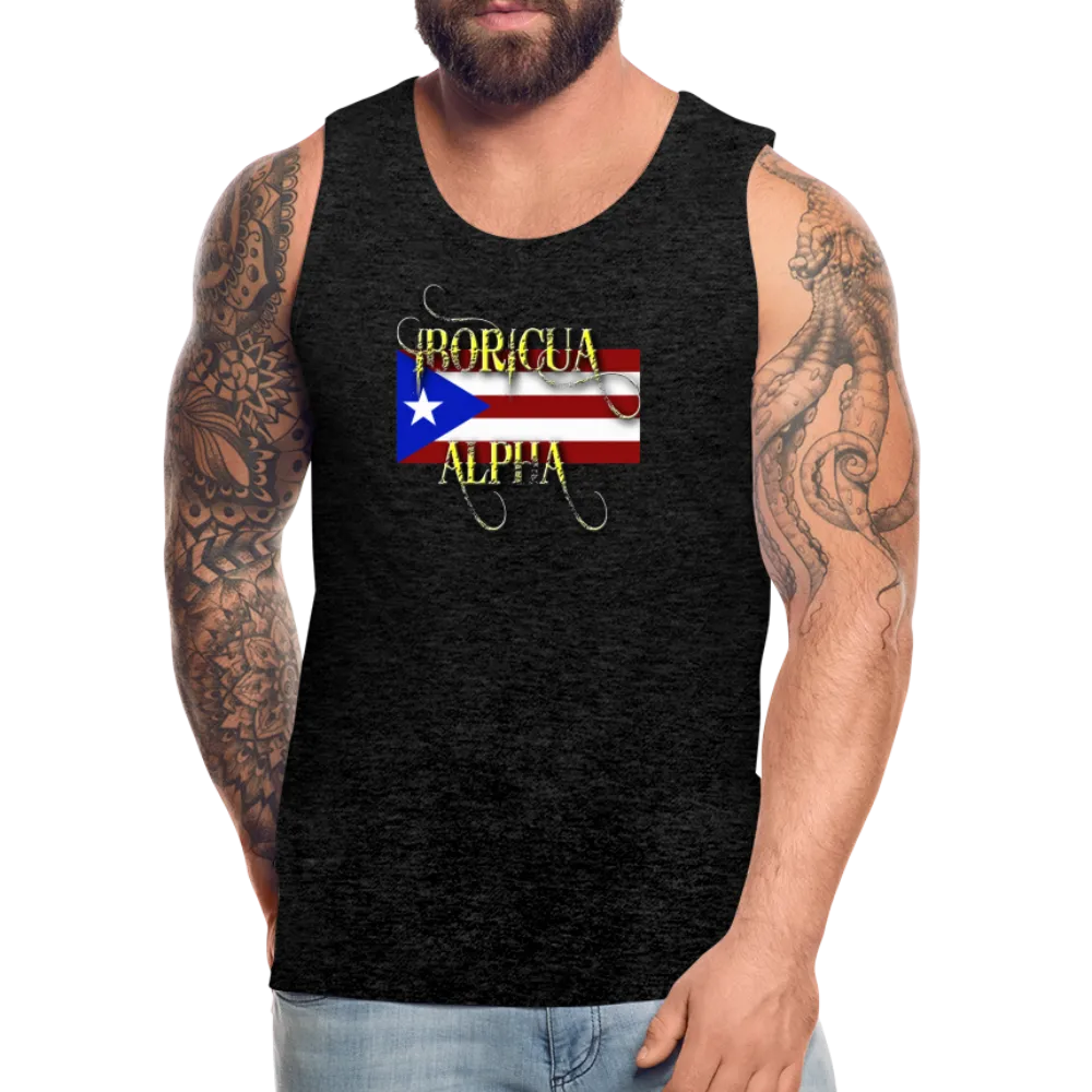 Boricua Alpha Puerto Rico Flag Premium Tank (Small-3XL)