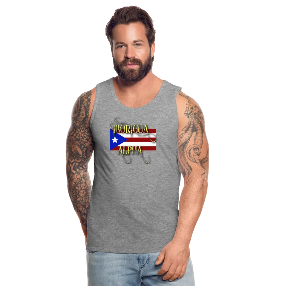 Boricua Alpha Puerto Rico Flag Premium Tank (Small-3XL)