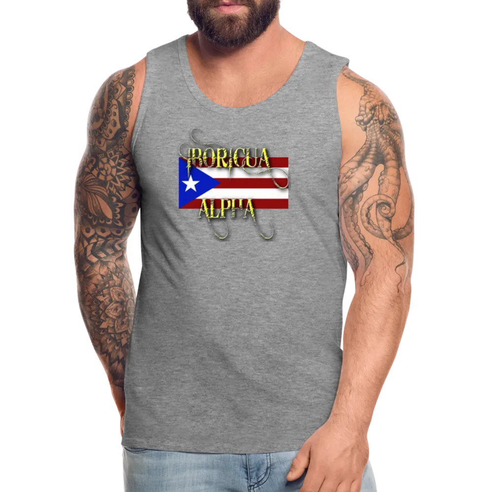 Boricua Alpha Puerto Rico Flag Premium Tank (Small-3XL)