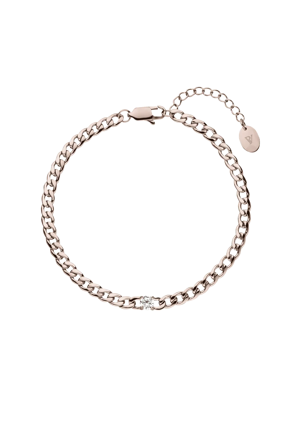 Brilliant Curb Bracelet Champagne