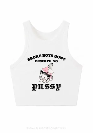 Broke Boys Pxssy Y2K Crop Tank Top Cherrykitten