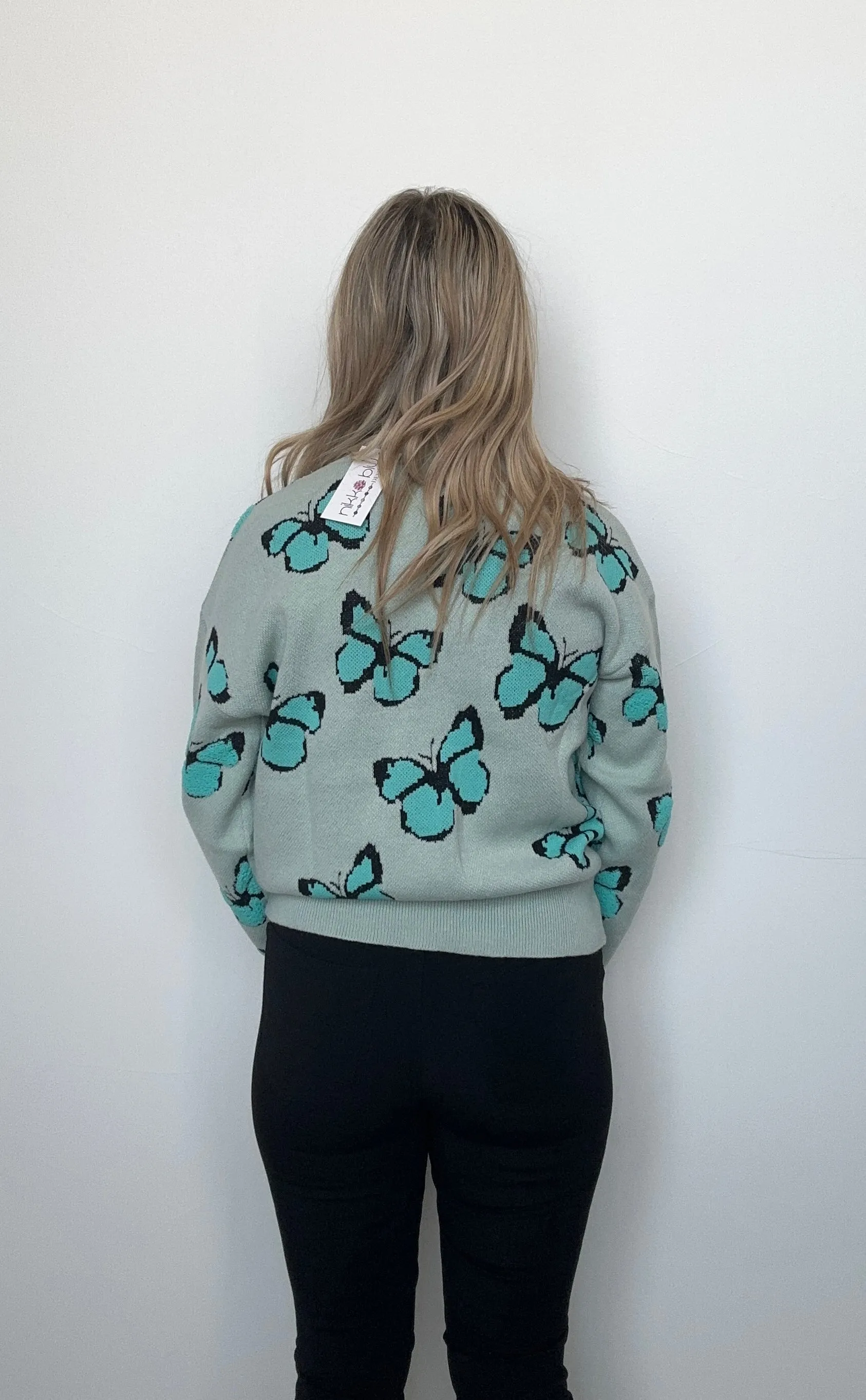 Butterfly sweater: Teal