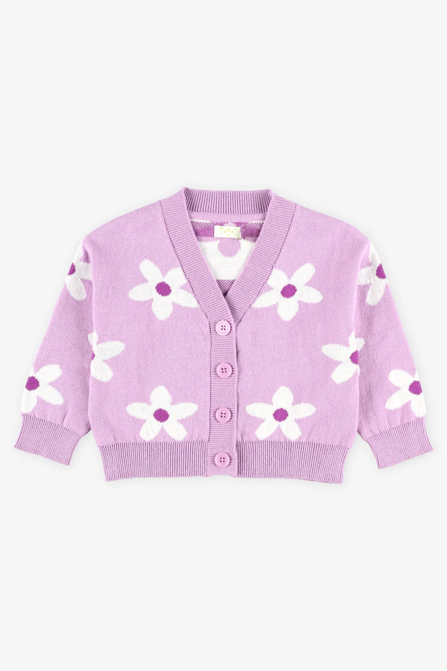 Cardigan tricot jacquard, 2T-3T - Bébé fille