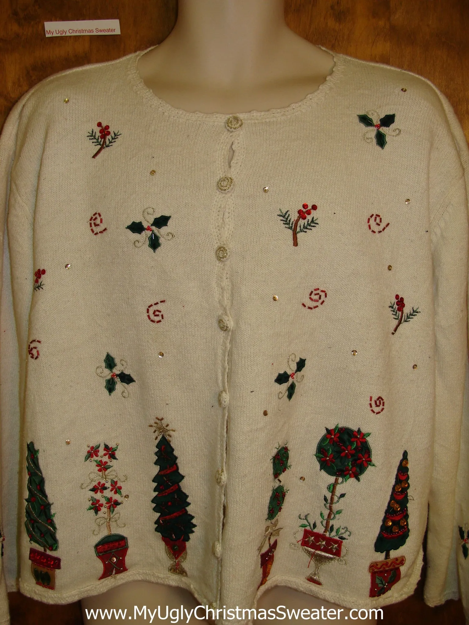 Cheap Ivory Ugly Christmas Sweater  XXXL