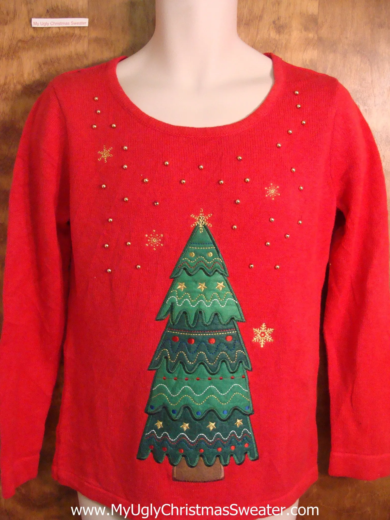 Cheesy Tree Bad Christmas Sweater