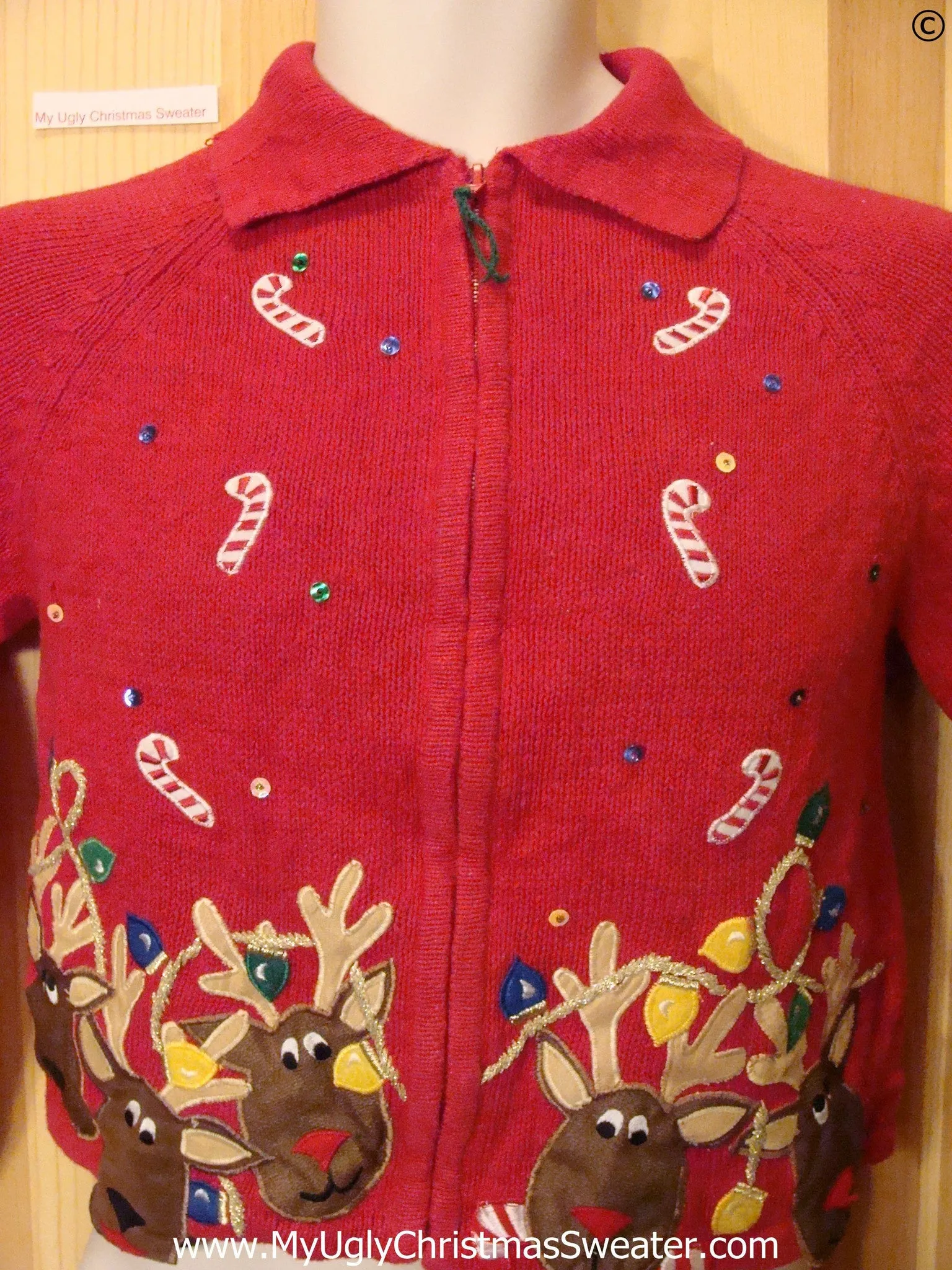 Child Red Cheap Christmas Sweater with Reindeer