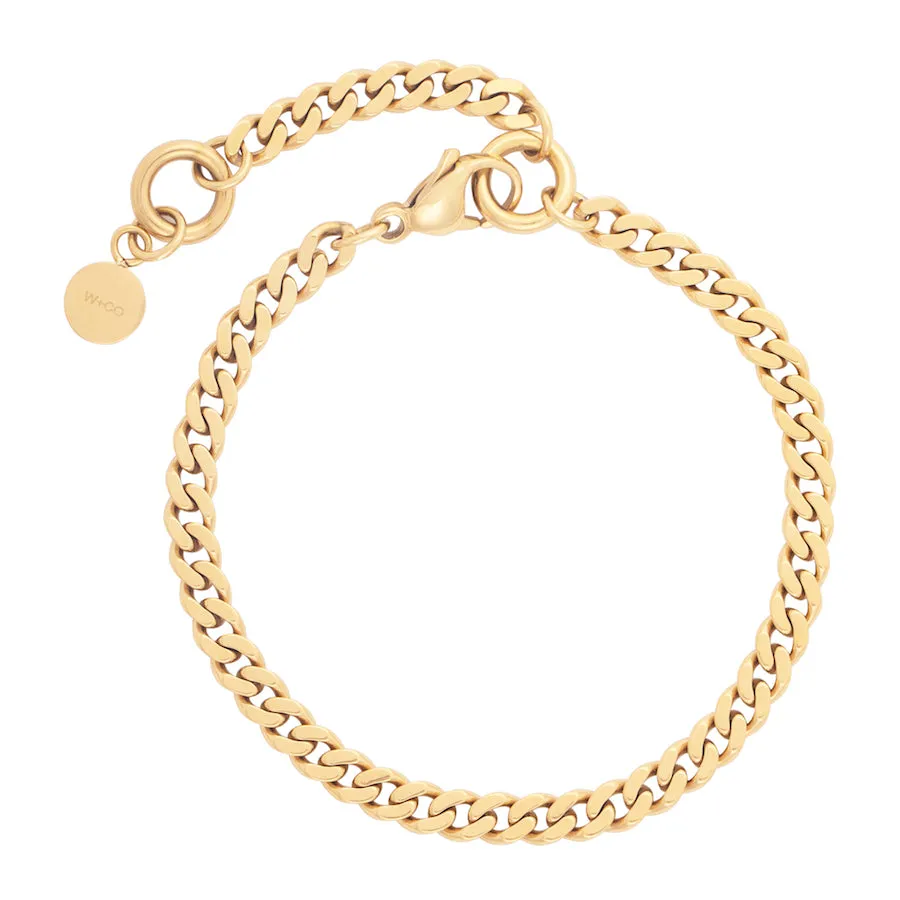 Chunky Curb Gold Chain Bracelet