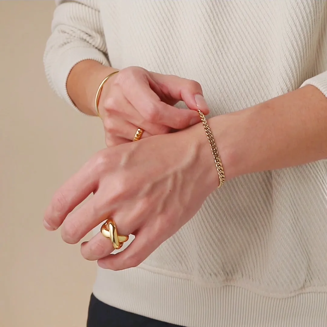 Chunky Curb Gold Chain Bracelet