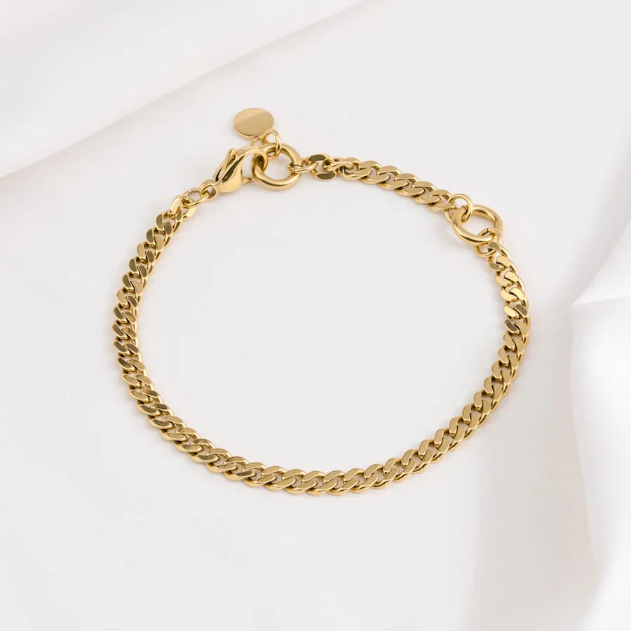 Chunky Curb Gold Chain Bracelet