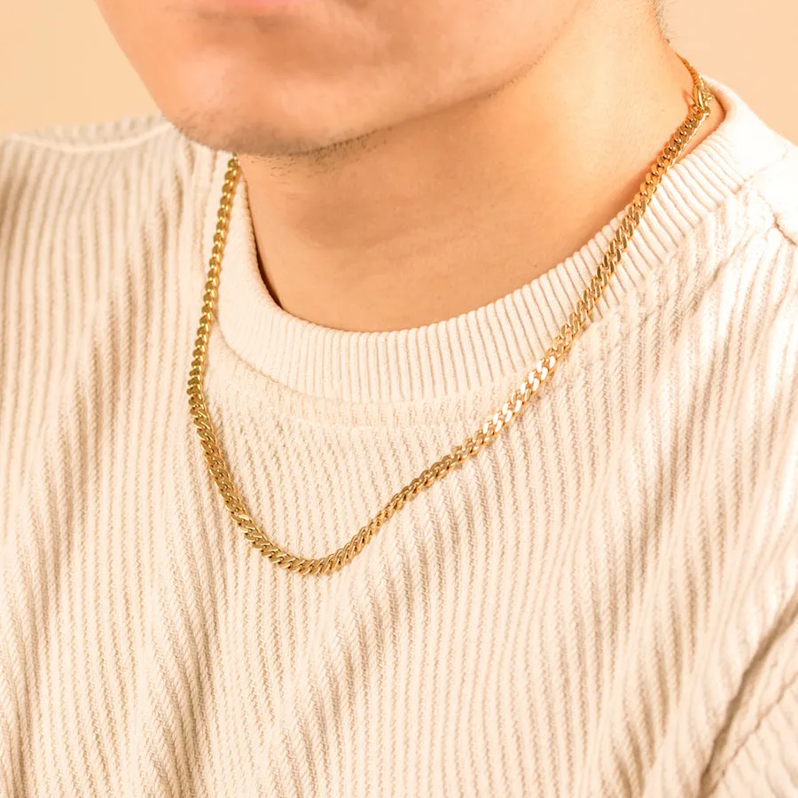 Chunky Curb Gold Chain Necklace