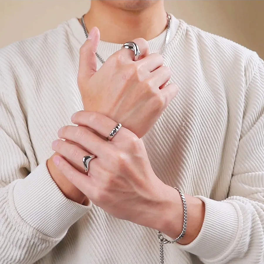 Chunky Curb Silver Chain Bracelet