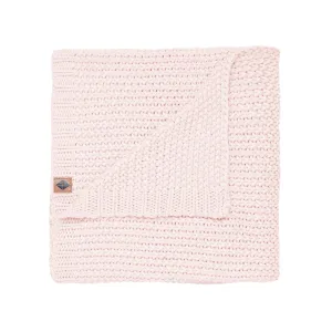 Chunky Knit Baby Blanket in Blush