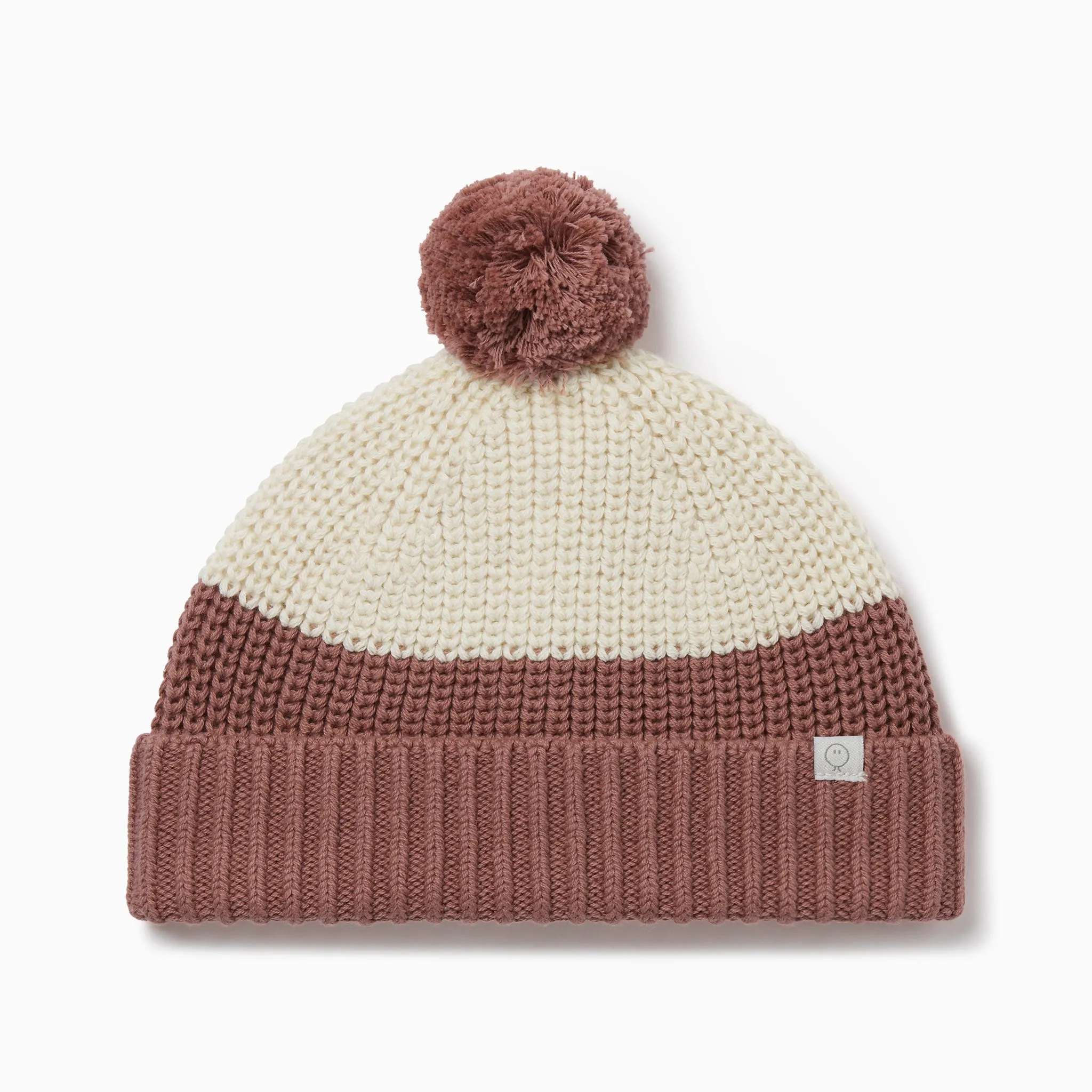 Chunky Knit Colorblock Beanie Hat