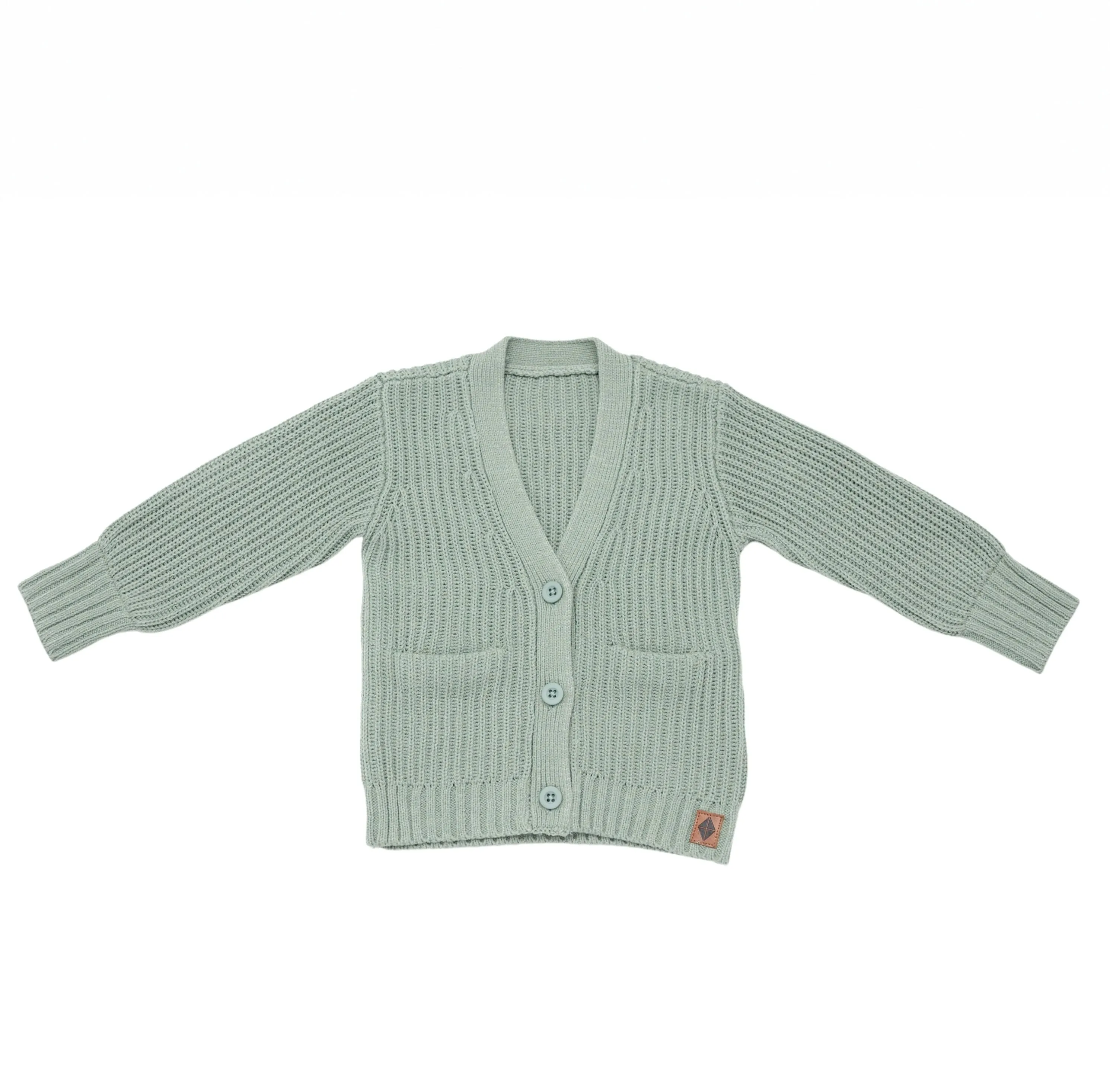 Chunky Knit Oversized Cardigan in Thyme