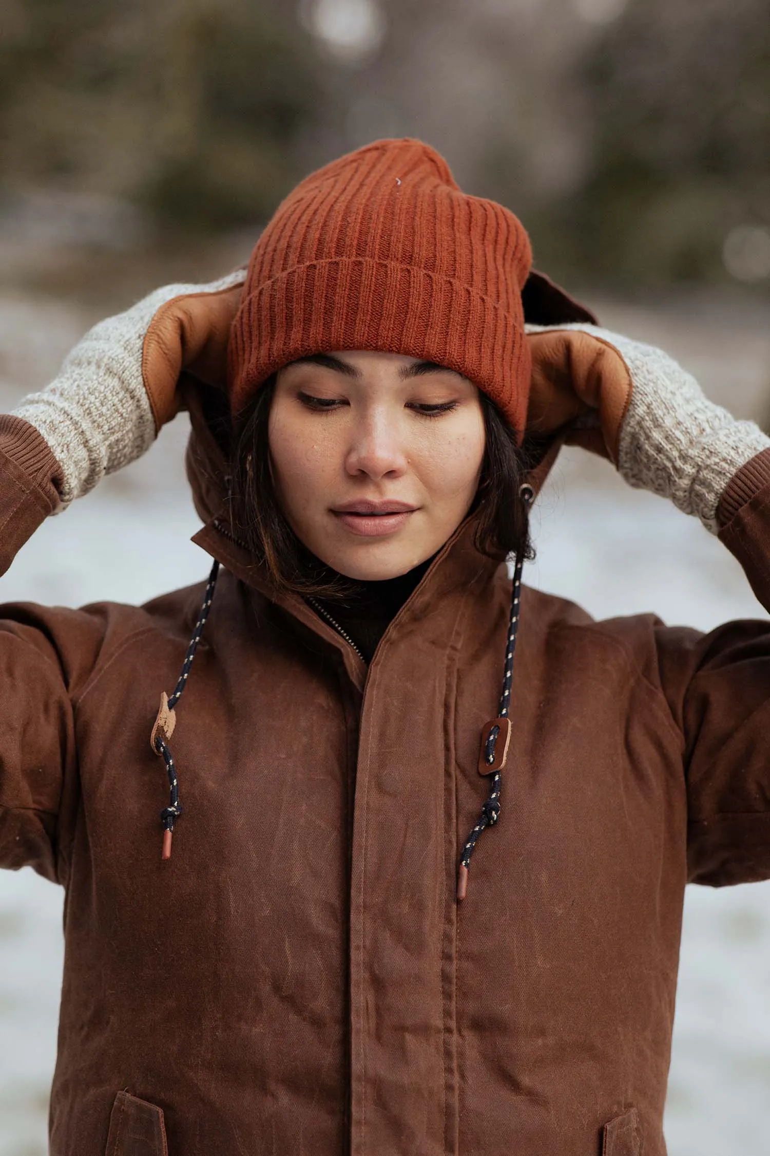 Chunky Ribbed Beanie / Sienna