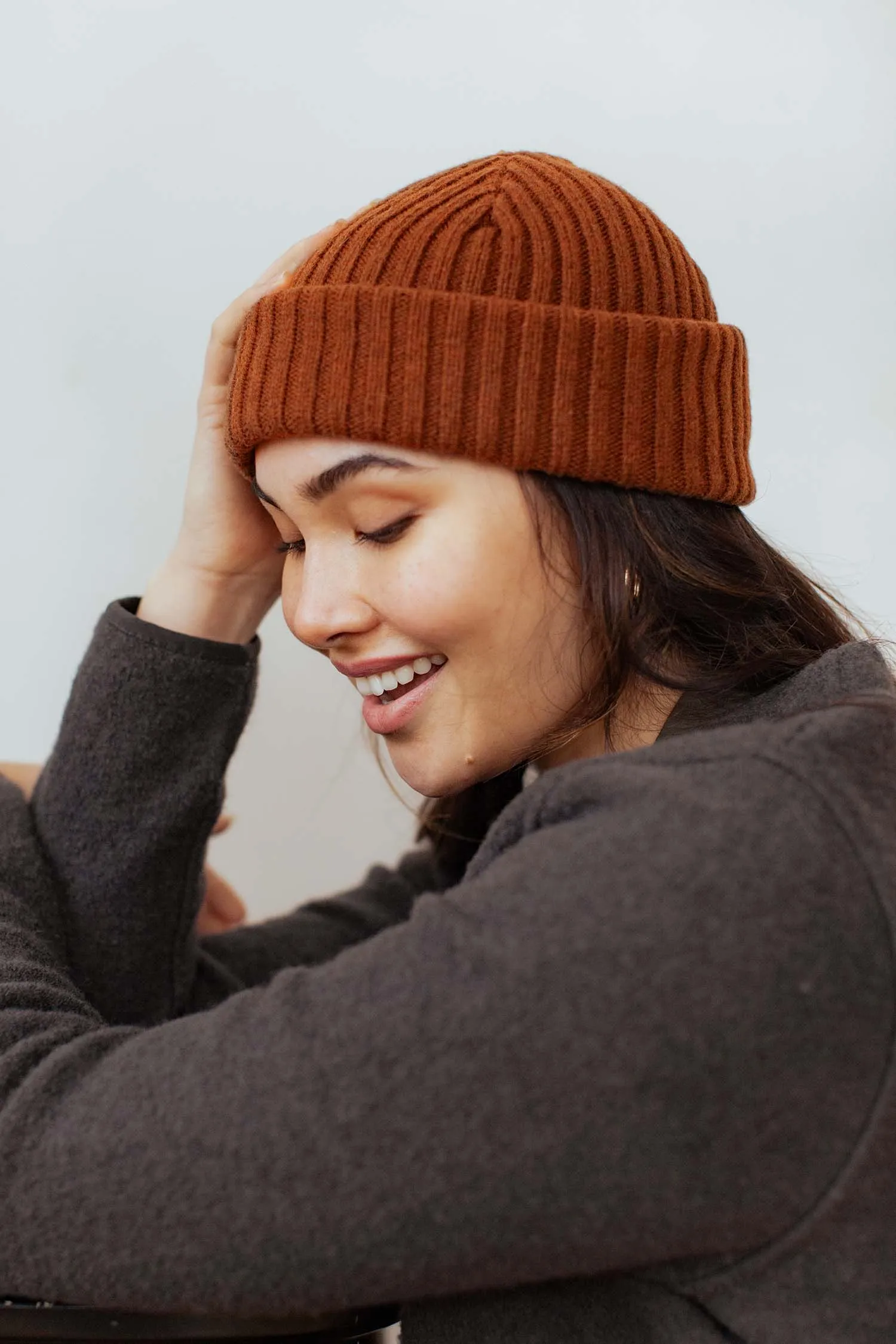 Chunky Ribbed Beanie / Sienna