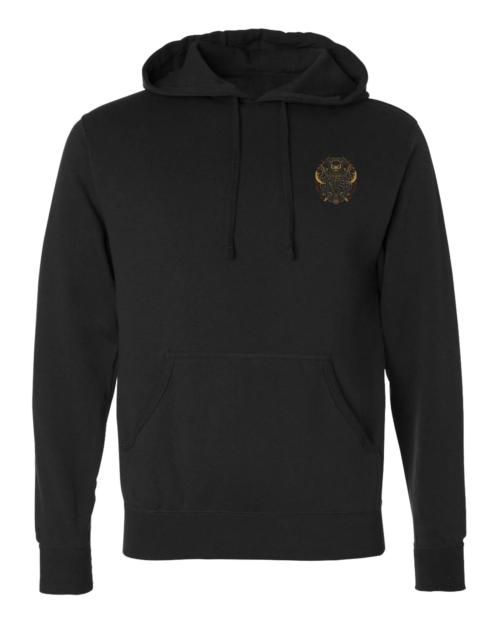 Conquer - Viking - on Black Pullover Hoodie