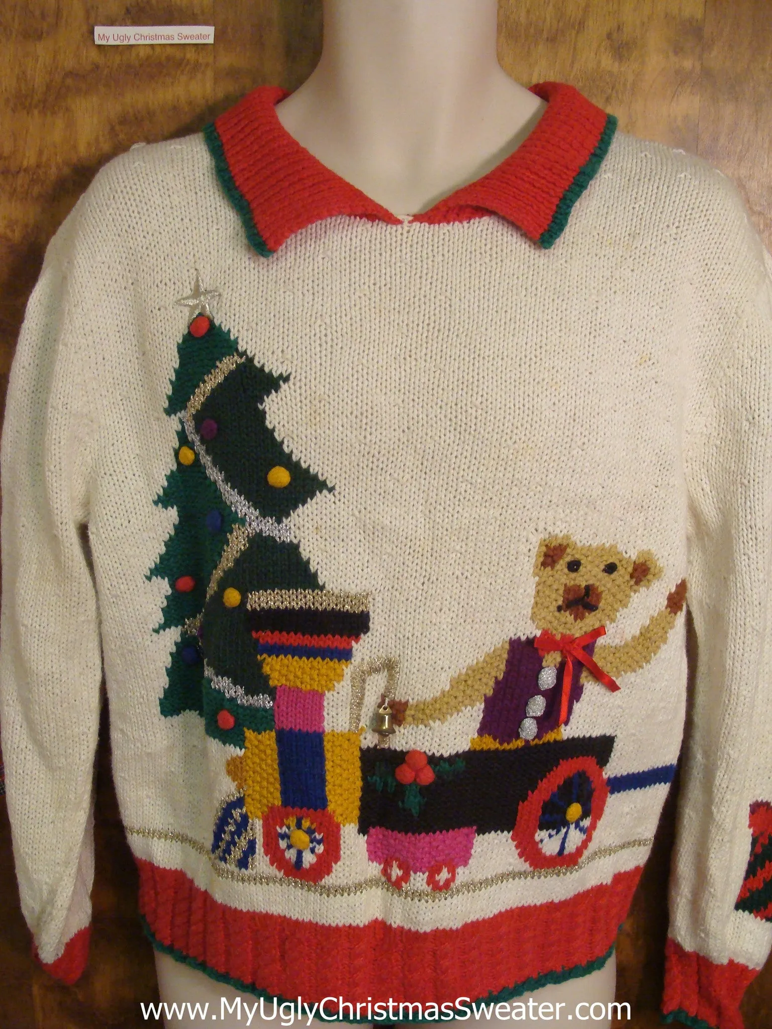 Cutest 80s Teddy Bear Tacky Christmas Sweater