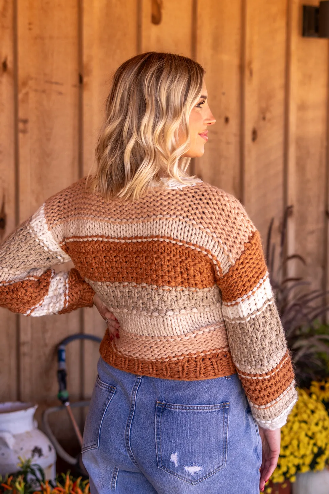 Darcy Chunky Sweater | Brick Multi