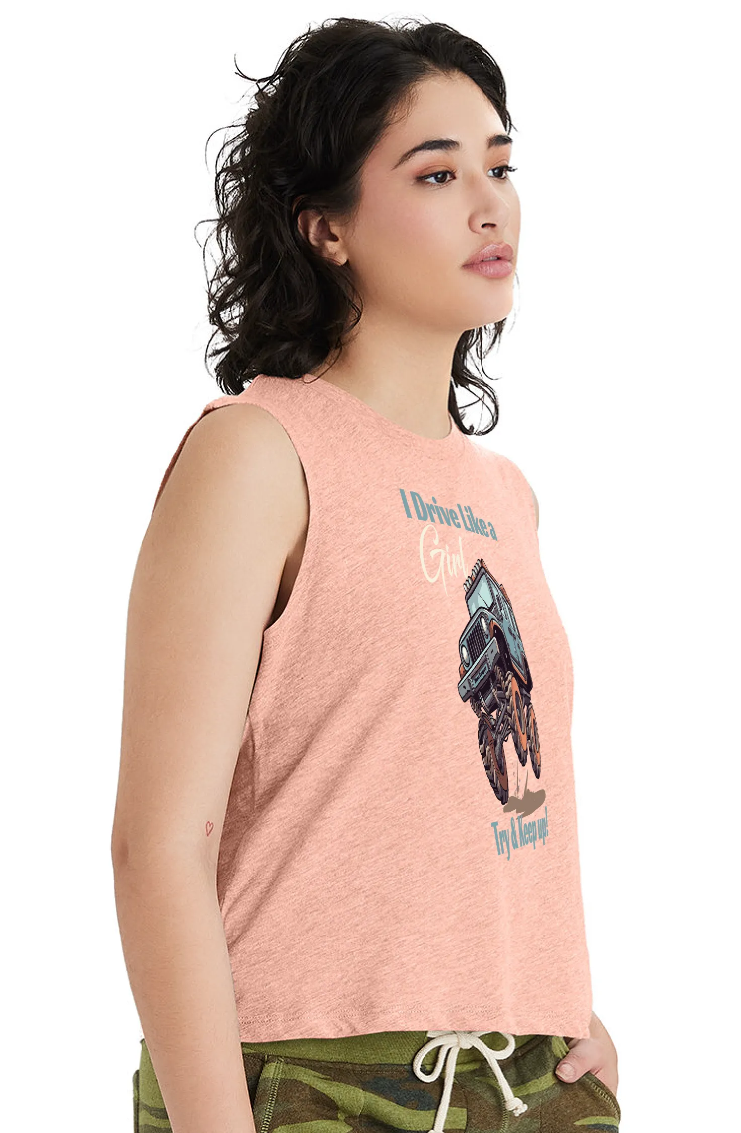 Drive Like a Girl Crop Tank